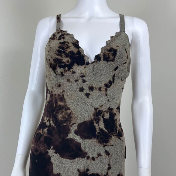 Miss Love Size M Green Tie Dye Pullover Scallop Party Bodycon Mini Dress FLAWED - Picture 3 of 14
